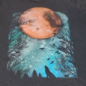 Curbside clothing howl at the moon graphic tee xl